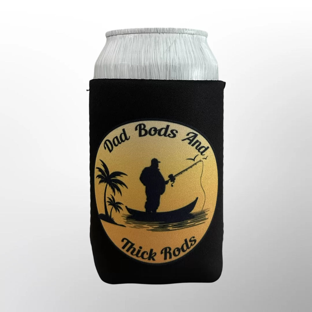 Dad Bods & Thick Rods Black Koozie