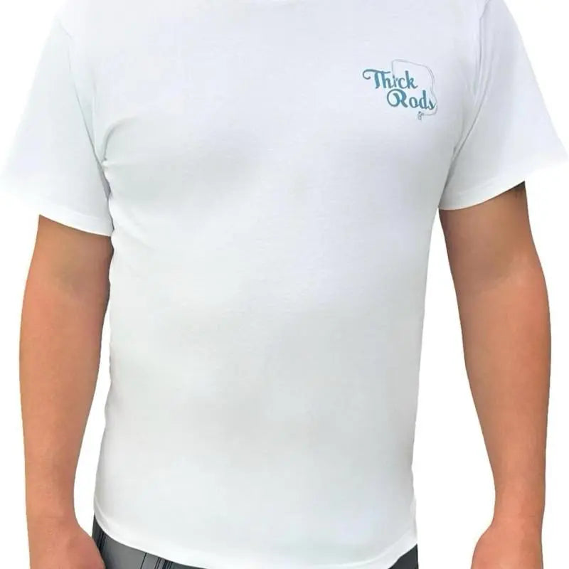 Gulf Fishing Mahi Mahi TShirt – White Cotton Tee with Vibrant Blue Fish Graphic Design Loose-Fitting Casual Wear for Fishing Trips