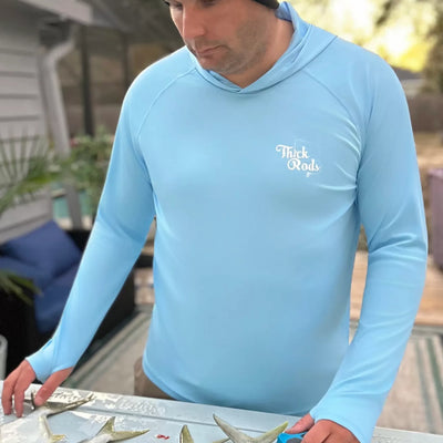 Thick Rods Blue Fishing Rod Grip Sun Protector