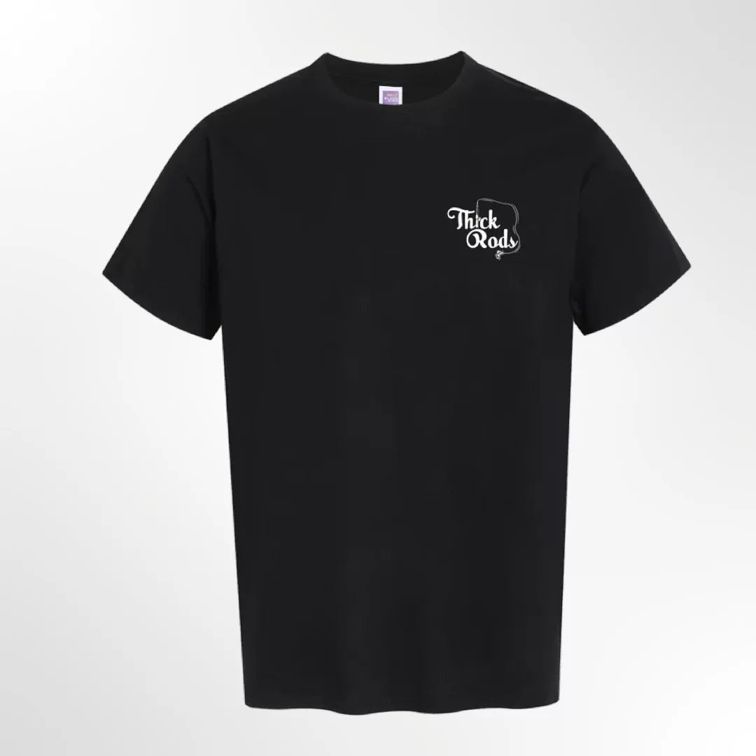 T-Shirt Front and Back Black (100% Cotton)